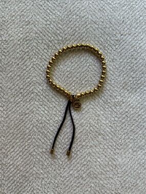 Michael Kors Gold Beaded Stretchy Bracelet